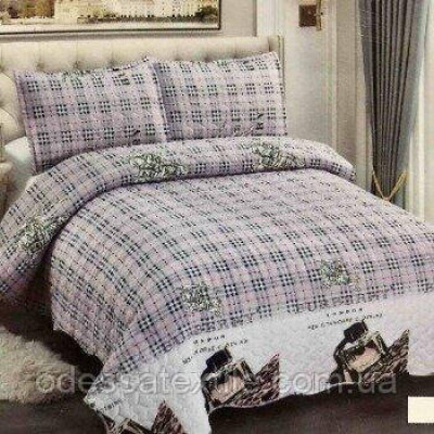 Покривало стьобане з наволочками 002