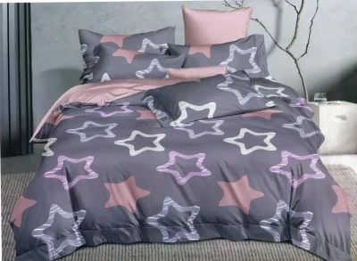 Комплект постельного белья Сатин Тет-А-Тет двуспальный S-487 Звезды 3Д 
