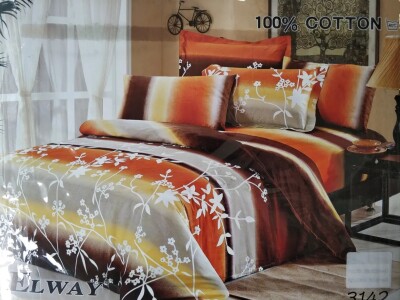 Семейный комплект постельного белья ELWAY 3142 