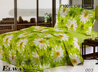 Комплекти постільної білизни сатин Elway 003 Ромашка 