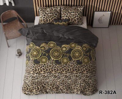 Евро постельное белье ТЕТ-А-ТЕТ ранфорс (Леопард)
