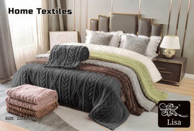 Покривало HOME TEXTILES Косичка 220х240 «Графіт»