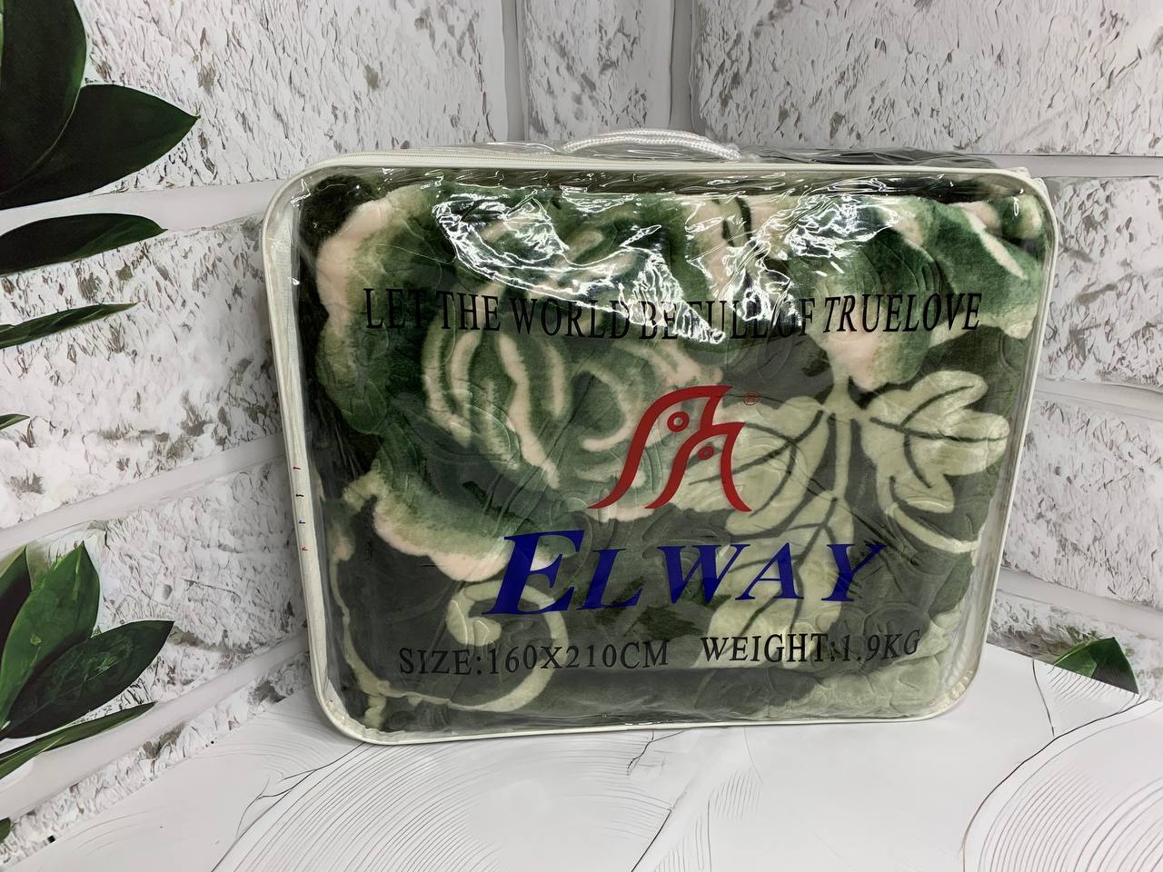 Плед Акриловый тисненый Elway (200x240 см.) "Капуста" 