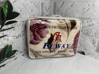 Плед Акриловий тиснений Elway (200x240 см.) "Темний світлий"