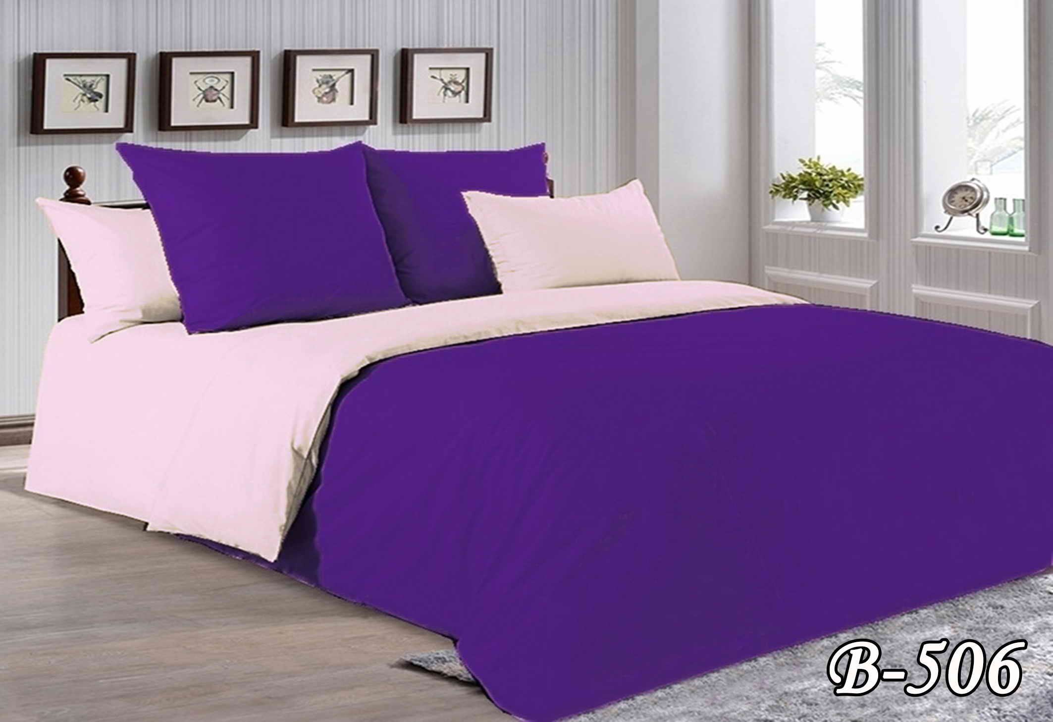 Полуторное постельное белье Тет-А-Тет П-506 "Фиолетовый"