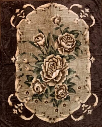 Плед покрівельний акриловий True Love Букет (150x200) "Кавова троянда"