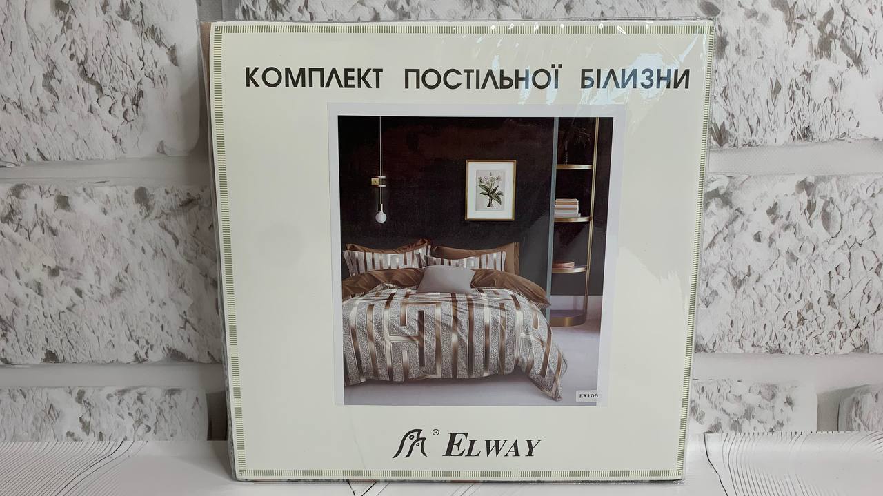 Комплект постільної білизни полісатин євро Elway "EW-105"