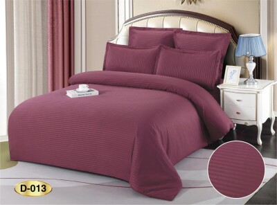 Постельное белье "EAST" Страйп-сатин "Бордовый" евро
