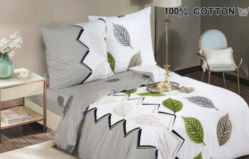 Комплект постільної білизни сатин полуторний Elway 4989 (нав.50/70)