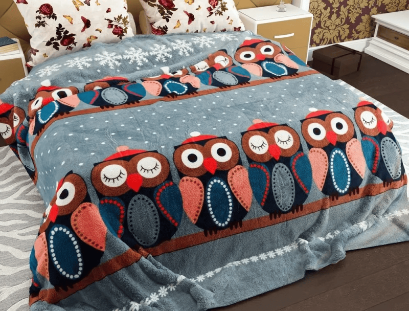 Плед флісовий 200х220 ❤️Сови❤️