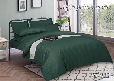 Комплект постільної білизни Тет-А-Тет євро Страйп сатин ST-22 (Пляшка)