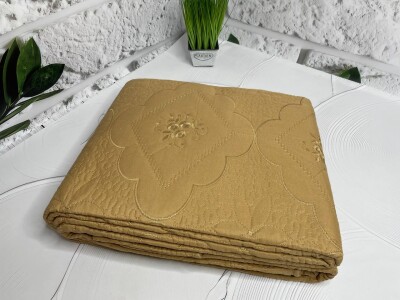 Покривало стьобане з наволочками (220-240) "Капучино"