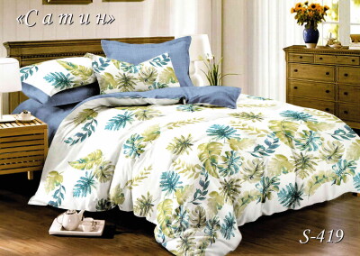 Комплект постельного белья Тет-А-Тет евро S-419 "Папоротник"