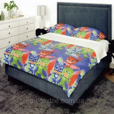 Півторна постільна білизна Тет-А-Тет Бязь (Герої)