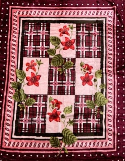 Плед покрівельний акриловий True Love Букет (150x200) "Червона клітинка"