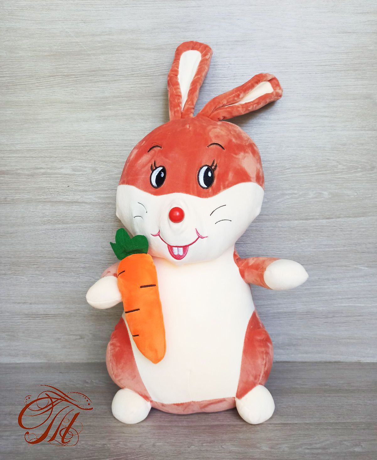 плед - мягкая игрушка "Заяц с морковкой"