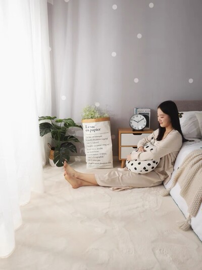 Килимок для дому 120х180см. Молочний