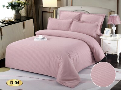 Постельное белье "EAST" Страйп-сатин "Пудровый" евро