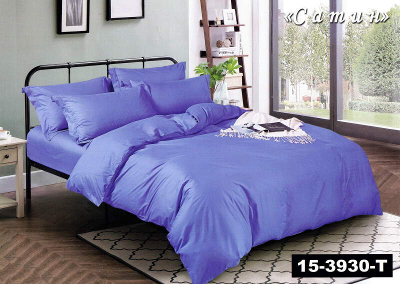 Комплект постільної білизни Тет-А-Тет євро 15-3930 (Блакитний)