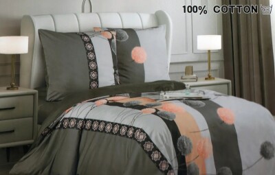 Комплект постільної білизни сатин полуторний Elway 4986 (нав.50/70)