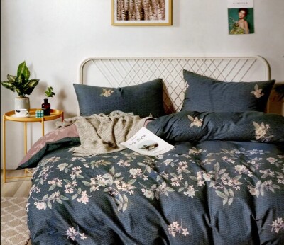 Комплект постільної білизни сатин двоспальний Elway 134 (нав.50/70)