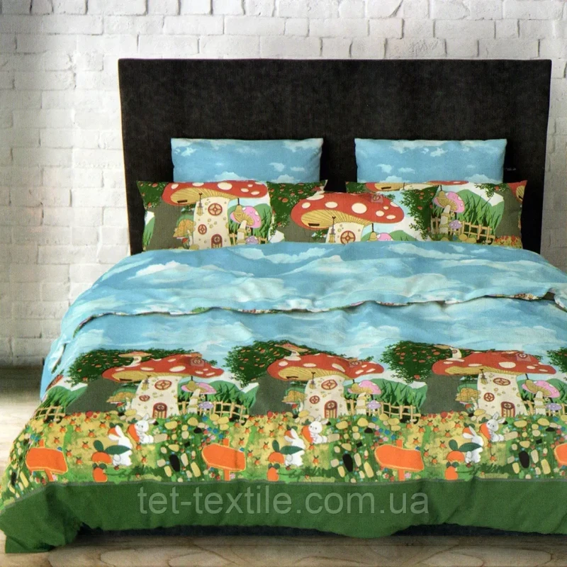 Полуторное постельное белье Тет-А-Тет Бязь (Гриб)