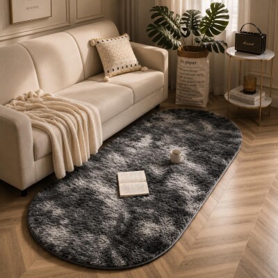 Килимок овальний нічний Colorful Home 90х200см графіт (в асортименті)