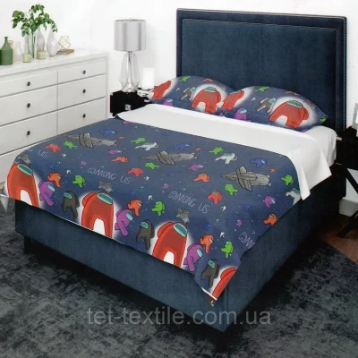 Півторна постільна білизна Тет-А-Тет  (Амонг Ас Синій)