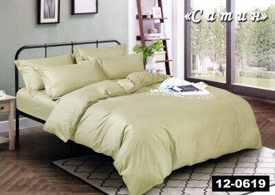 Комплект постільної білизни Тет-А-Тет євро 14-1200 (Оливка)