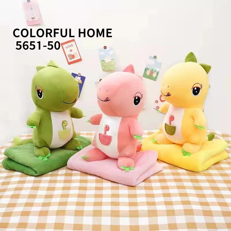 Плед - м'яка іграшка Динозаври, що сидять