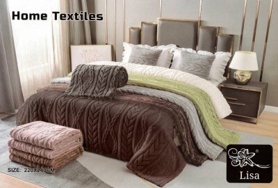Покривало HOME TEXTILES Косичка 220х240 «Коричневий»