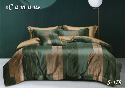 Комплект постільної білизни Сатін Тет-А-Тет двоспальний S-479 "Суворий дизайн"