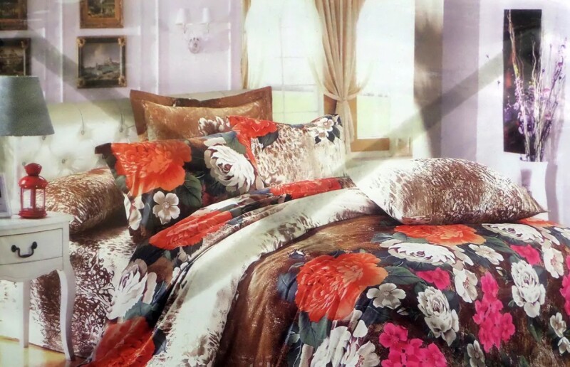 Комплекти постільної білизни сатин євро Elway "4122"