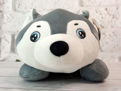 Плед - м'яка іграшка "Хаски в тільнику"