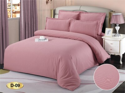 Постельное белье "EAST" Страйп-сатин "Розовый" евро