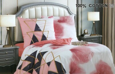 Комплект постільної білизни сатин полуторний Elway 4983 (нав.50/70)