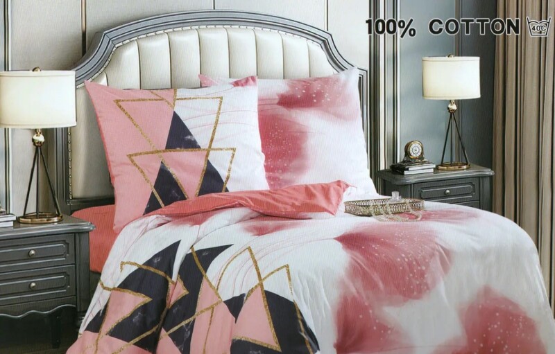 Комплект постільної білизни сатин полуторний Elway 4983 (нав.50/70)