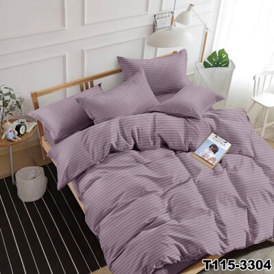  Двуспальный комплект постельного белья Страйп "Светло-лавандовый" 