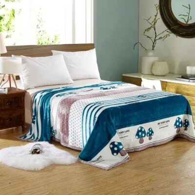 Плед флисовый 200х220 ❤️Грибы❤️