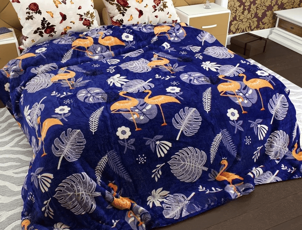 Флисовый плед 160х210 ⭐Фламинго⭐