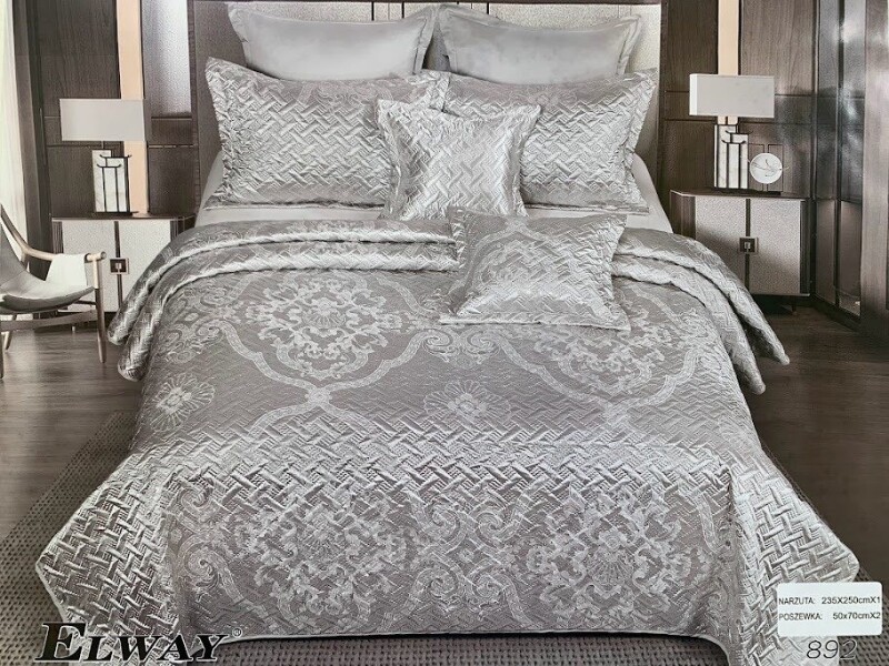 Атласне покривало з наволочками Elway №892