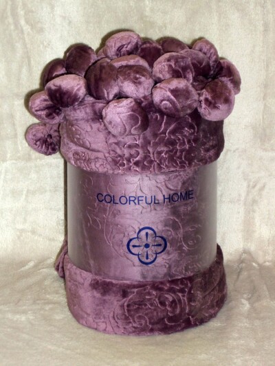 Плед Colorful Home з помпонами (фіолетовий) 200х220см.