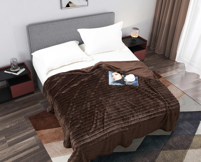 Плед плюшевий з "Вії" ТЕТ-@-ТЕТ 200х220 Шоколад