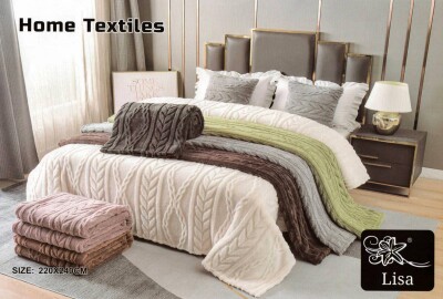 Покривало HOME TEXTILES Кіски 220х240 «Молочний»