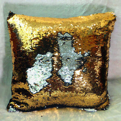 Наволочка з паєтками анти-стрес (Золото-срібло)