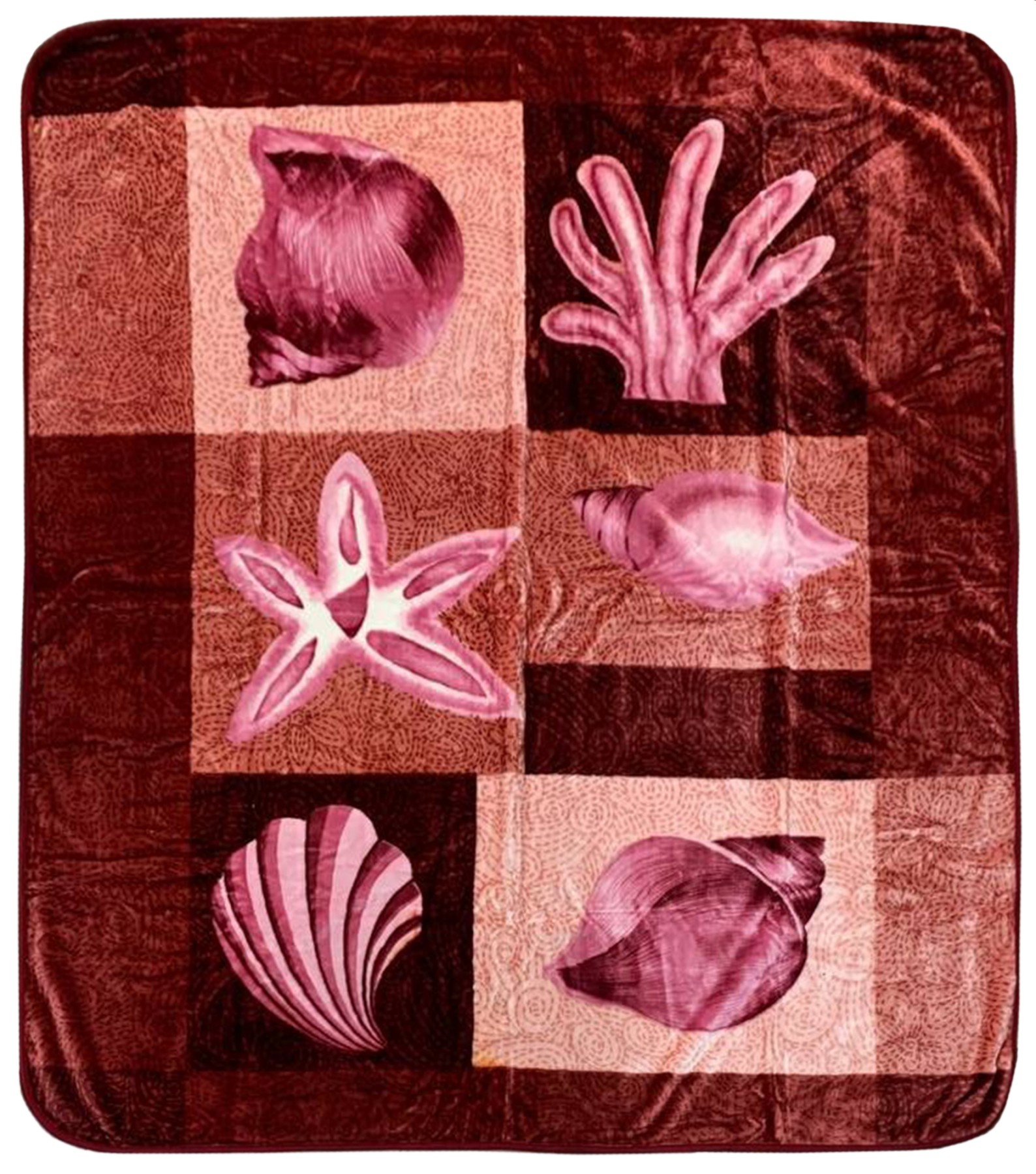 Плед Акриловый цветной Elway (200x240 см.) "Бордо" 
