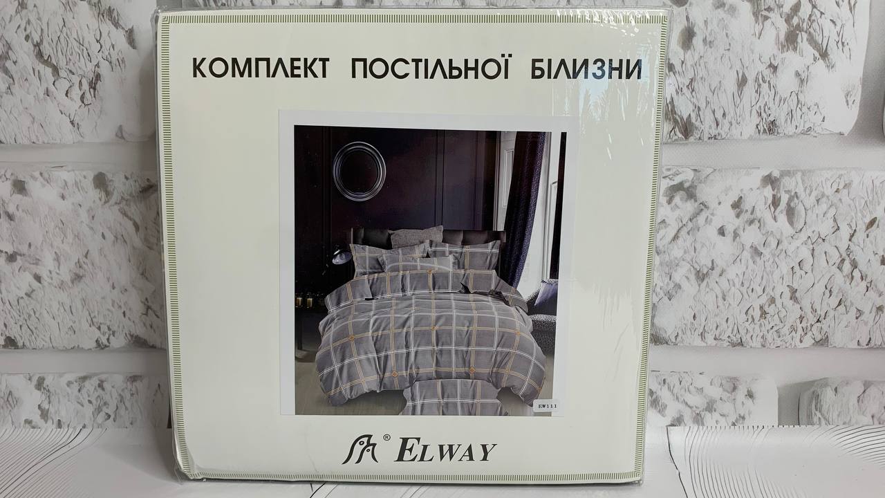 Комплект постільної білизни полісатин євро Elway "EW-111"