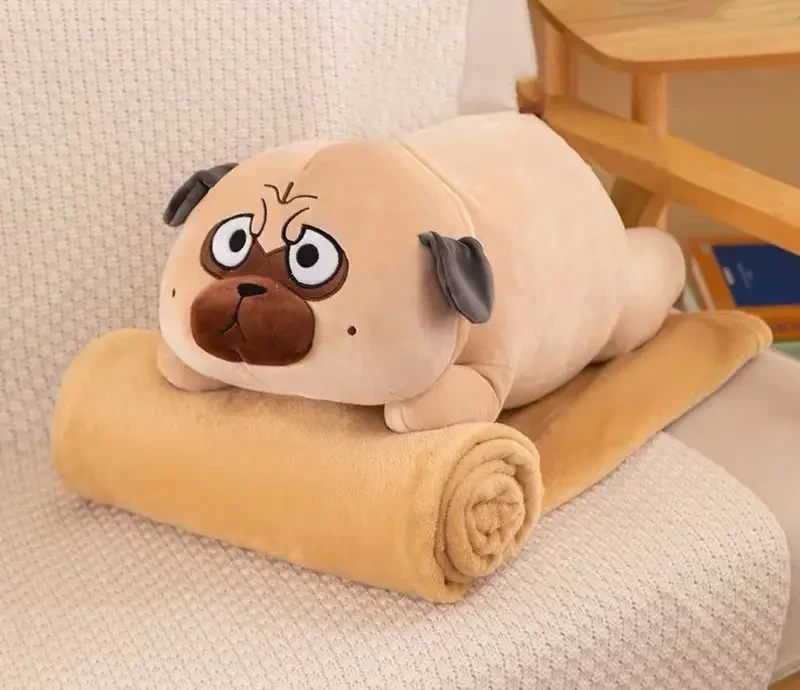 Плед - м'яка іграшка Мопсік