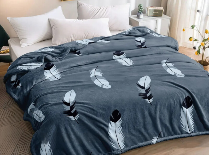 Флісовий плед 220х240 ✨Перишки 3Д✨