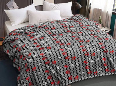 Плед флисовый 200х220 ❤️Зиг-заг лапки❤️